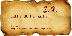 Eckhardt Hajnalka névjegykártya