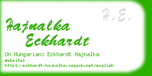 hajnalka eckhardt business card